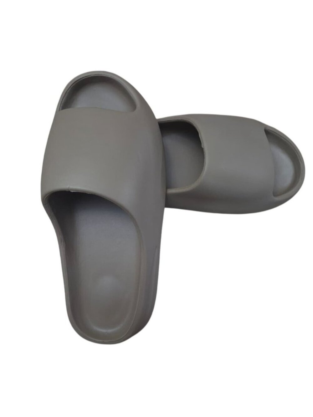 Foam Slides Gray Unisex Open Toe Slip On Sandals Lightweight Comfort Shoes. - Picture 6 of 7